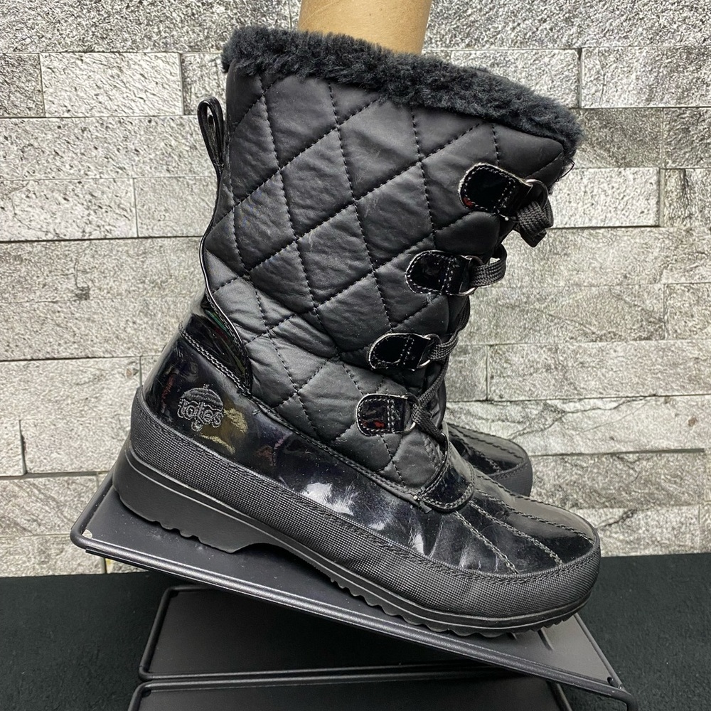 Totes Claudia Quilted Fur Lined Boots